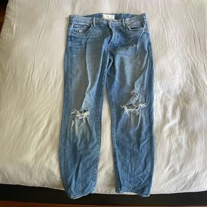Mother denim distressed high waisted jeans